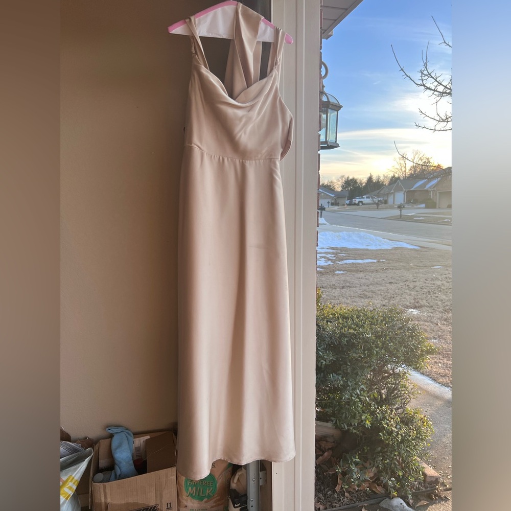 Elegant Cream Evening Gown